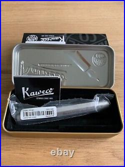 NEW Kaweco STEEL Sport Fountain Pen, Extra Fine point-tin gift Box