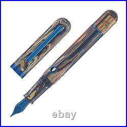 Nahvalur Nautilus Fountain Pen in The Blue Ringed Fine Point NEW in Box