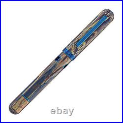 Nahvalur Nautilus Fountain Pen in The Blue Ringed Fine Point NEW in Box