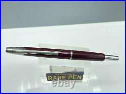 Namiki Vanishing Point Fountain Pen BURGUNDY FACETED 14K Fine Nib MINT or Unused