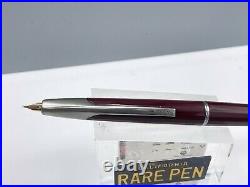Namiki Vanishing Point Fountain Pen BURGUNDY FACETED 14K Fine Nib MINT or Unused