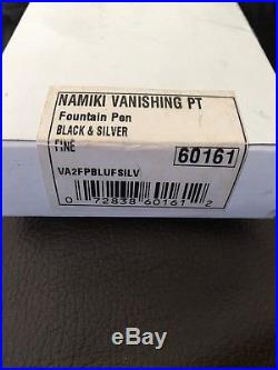 Namiki Vanishing Point Fountain Pen Black & Silver 14k Gold fine