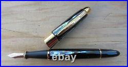 New Large Duke 2000 Commemorative Mother of Pearl Fountain Pen FINE 14k Nib