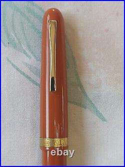 Omas Extra 620 Fountain Pen Orange Color E Fine Gold Plated Nib Piston Filling