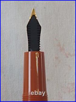 Omas Extra 620 Fountain Pen Orange Color E Fine Gold Plated Nib Piston Filling