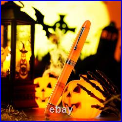 Omas Ogiva Fountain Pen in Arancione with Black Trim Fine Point NEW in Box