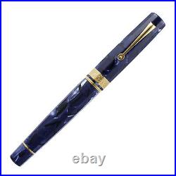 Omas Paragon Fountain Pen in Blue Royale with Gold Trim Fine Point NEW