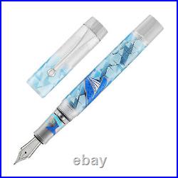 Opus 88 Demonstrator Fountain Pen in Blue Whale Extra Fine Point NEW in Box
