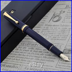 PILOT NAMIKI Custom 74 Standard 14kt Gold #5 Nib Fountain Pen Dark Blue