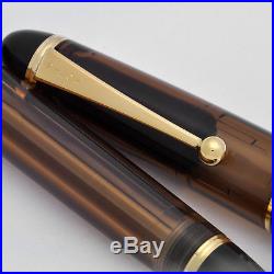 PILOT NAMIKI Custom 823 Amber Brown Demonstrator 14K Gold Nib Fountain Pen