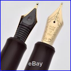 PILOT NAMIKI Custom 823 Amber Brown Demonstrator 14K Gold Nib Fountain Pen