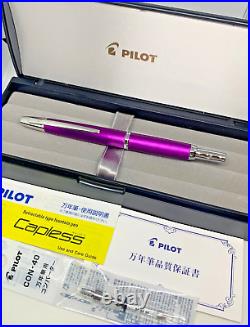 PILOT Vanishing Point Decimo 20 Colors PURPLE 18K Fine Nib Limited Boxed NEW