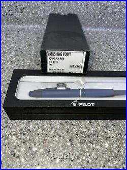 PILOT Vanishing Point Refillable Retractable Fountain Pen Matte Blue Fine 60596