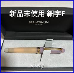 PLATINUM Nonble Fountain Pen Chai Tea Fine Point F From Japan Unused New