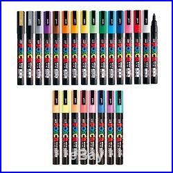 Paint Marker Pen Fine Point Set Of 29 Colour Kit Art By Uni Posca Non Toxic