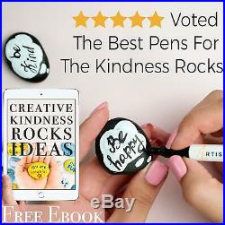 Paint pens for rock painting, stone, ceramic, glass. Extra fine point tip, Set