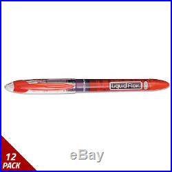 Paper Mate Liquid Flair Porous Point Stick Pen Red Ink Extra Fine 12ct 12 PACK