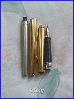 Parker 180 Gold Filled Fountain Pen FB Fine Broad 14k Gold Point Nib USA made