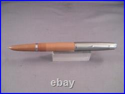 Parker 51 Demi Cocoa Chrome Cap Fountain Pen works-extra-fine point-uninked