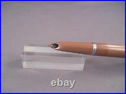 Parker 51 Demi Cocoa Chrome Cap Fountain Pen works-extra-fine point-uninked