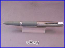 Parker 51 Demi Gray Chrome Cap Fountain Pen works-fine point