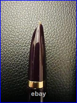 Parker 51 Fountain Pen in Plum with Gold Trim Fine Point NEW in Box