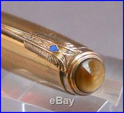 Parker 51 Gray Gold Cap Fountain Pen works-fine point-AMBER JEWEL
