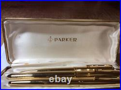 Parker 51 Signet Insignia Trio Superb F Nib Fountain Pen B/Point & Pencil