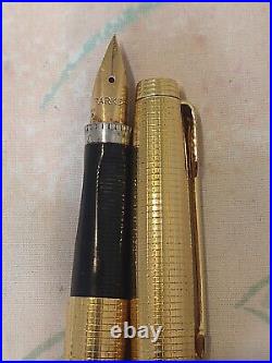 Parker 75 14k Gold Filled fountain Pen 14k Gold Fine Point Nib USA made