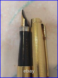 Parker 75 14k Gold Filled fountain Pen 14k Gold Fine Point Nib USA made