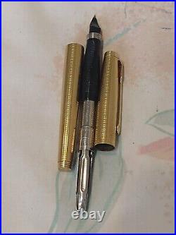 Parker 75 14k Gold Filled fountain Pen 14k Gold Fine Point Nib USA made