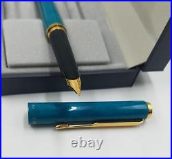 Parker 95 Laque Fountain Pen Turquoise Fine Point Nib