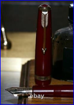 Parker Duofold Maxima Red with Fine Point No. 50 14ct Gold Nib (P931)