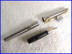 Parker Fountain Pen Metal Barrel Vintage Nib Xf Extra Fine Point Gold 14K 75 Usa