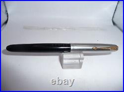 Parker Vintage 51 Black Fountain Pen works-extra fine point-vac fill