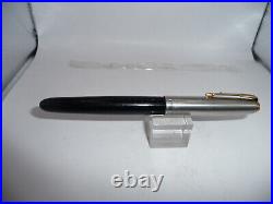 Parker Vintage 51 Black Fountain Pen works-extra fine point-vac fill