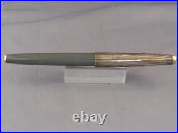 Parker Vintage 61 Gold Rainbow Cap Gray Fountain Pen-fine point-new old stock