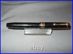 Parker Vintage Black Dufold Flat Top Fountain Pen-fine point