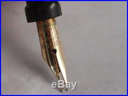 Parker Vintage Black Hard Rubber Ring Top Fountain pen-working- fine point