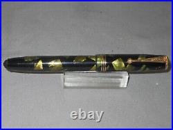 Parker Vintage Deluxe Challenger Green Marble Fountain Pen-l4k fine point