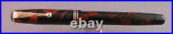 Parker Vintage Deluxe Challenger Red Marble Fountain Pen-new sac-l4k fine point