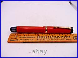 Parker Vintage Duofold Junior Fountain Pen-orange-restored-fine point