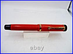 Parker Vintage Duofold Junior Fountain Pen-orange-restored-fine point