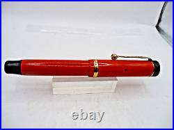 Parker Vintage Duofold Junior Fountain Pen-orange-restored-fine point