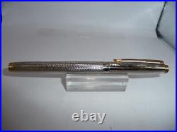 Parker Vintage Silver Plate 75 Fountain Pen-18k Fine point nib-used