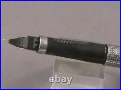 Parker Vintage Sterling Silver 75 Fountain Pen-fine point-dished cap button