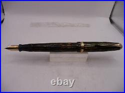 Parker Vintage Striped Duofold Fountain Pen-1946-fine point-new sac installed