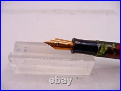 Parker Vintage Vacumatic l936 Green Marble Double Jewel Pen-working-fine point