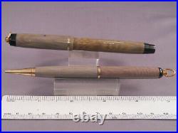 Parker Vintage l930's Gray Moire Ring Top Pen and Pencil Set-working-fine point