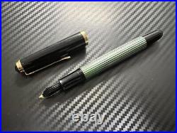 Pelikan 400Nn M K Fountain Pen Green Stripe F Fine Point